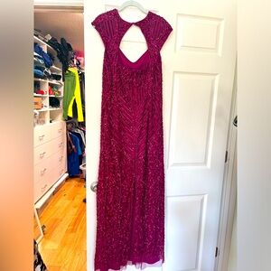 Adrianna Papell evening gown Beautiful Deep Pink size 16
